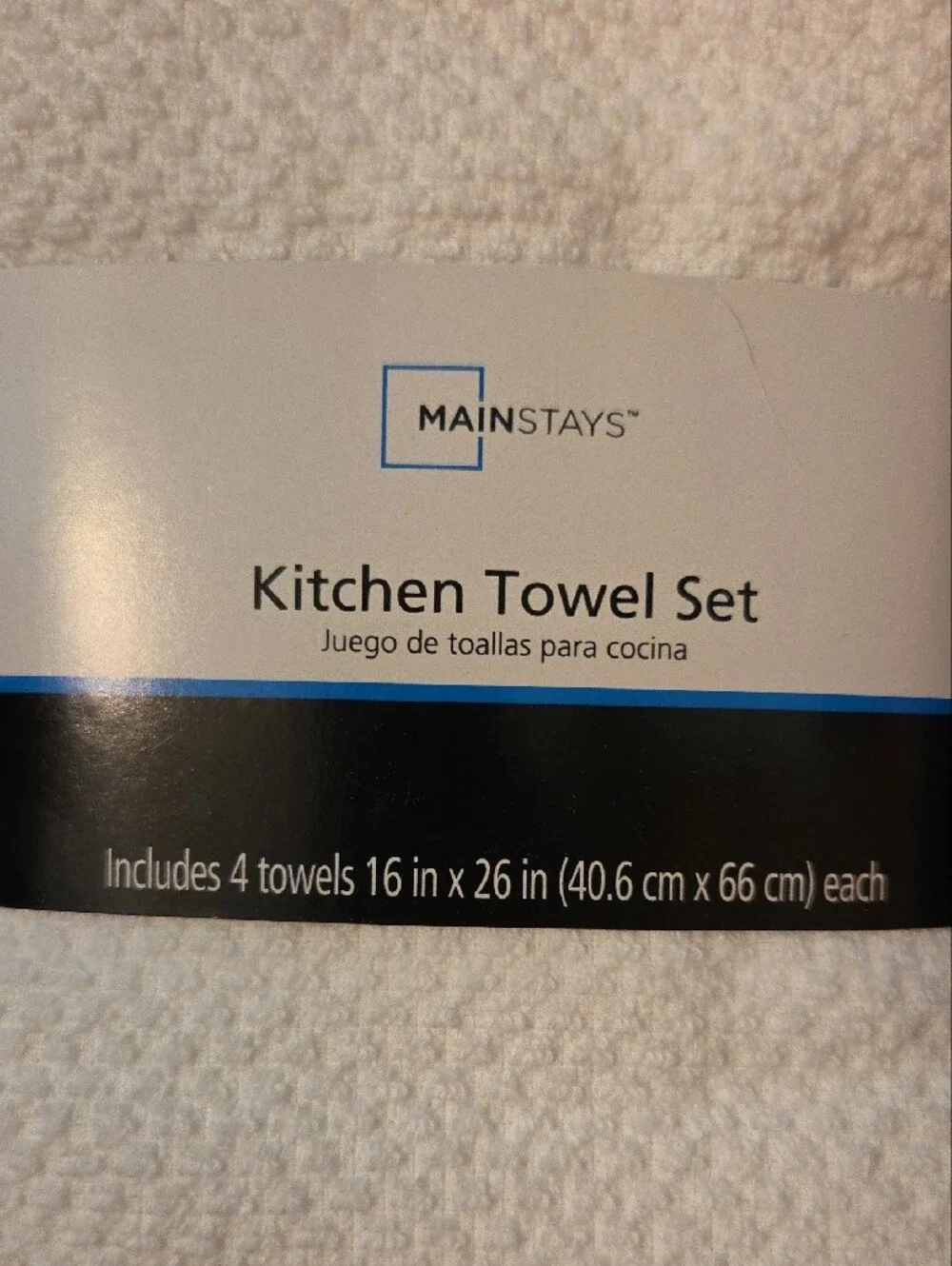 Mainstays 4-Pack 16”x26” Woven Kitchen Towel Set, Topaz